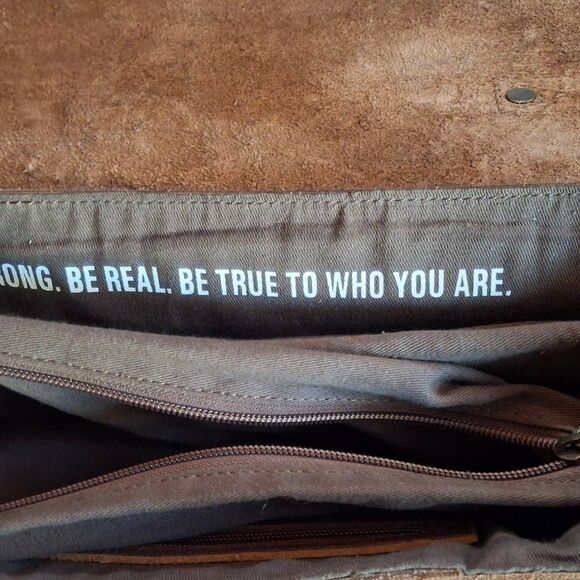 STS Ranchwear Foreman 2 Messenger Bag Brown Leather & Suede Work Tote Briefcase - Picture 15 of 15